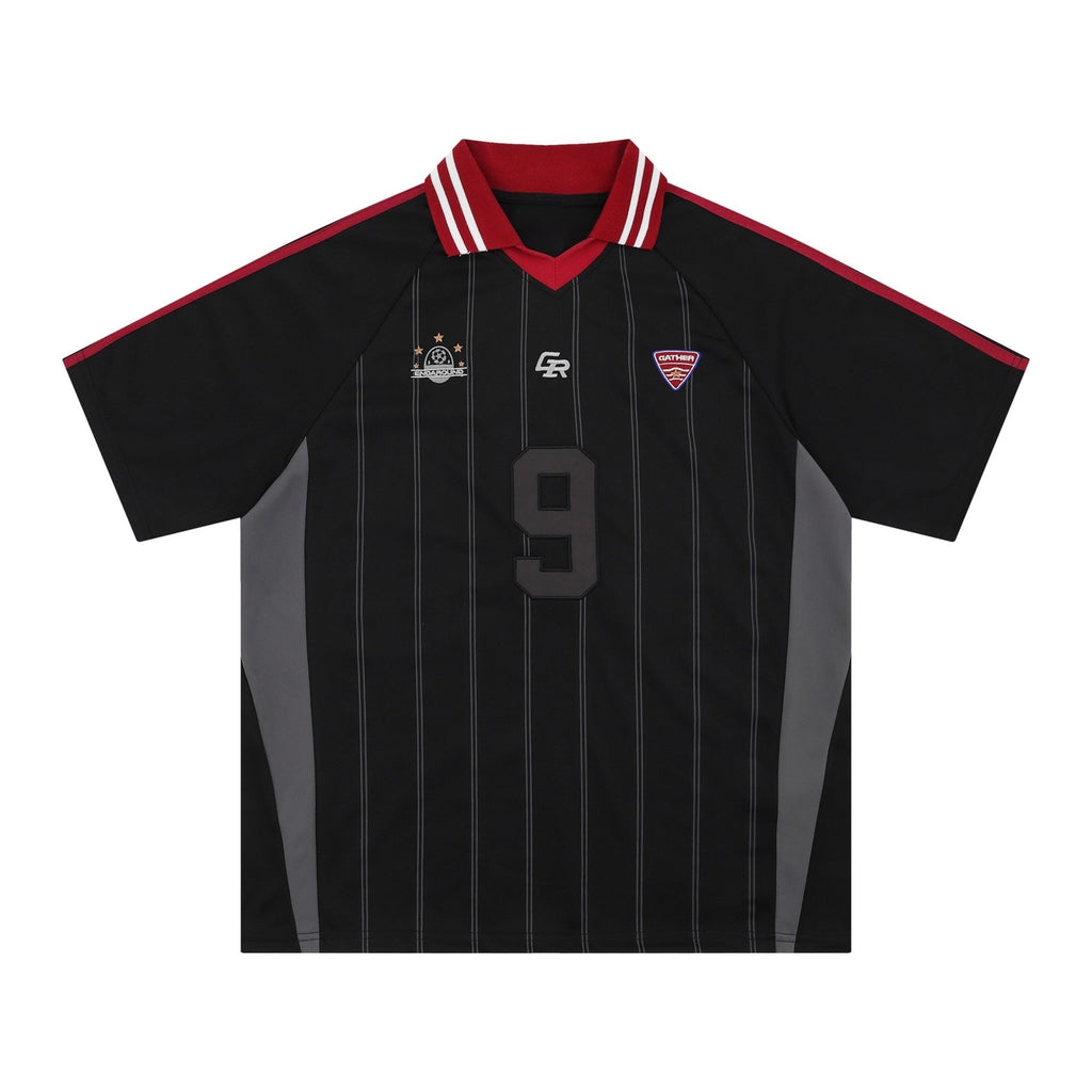 Black Soccer Player Jersey