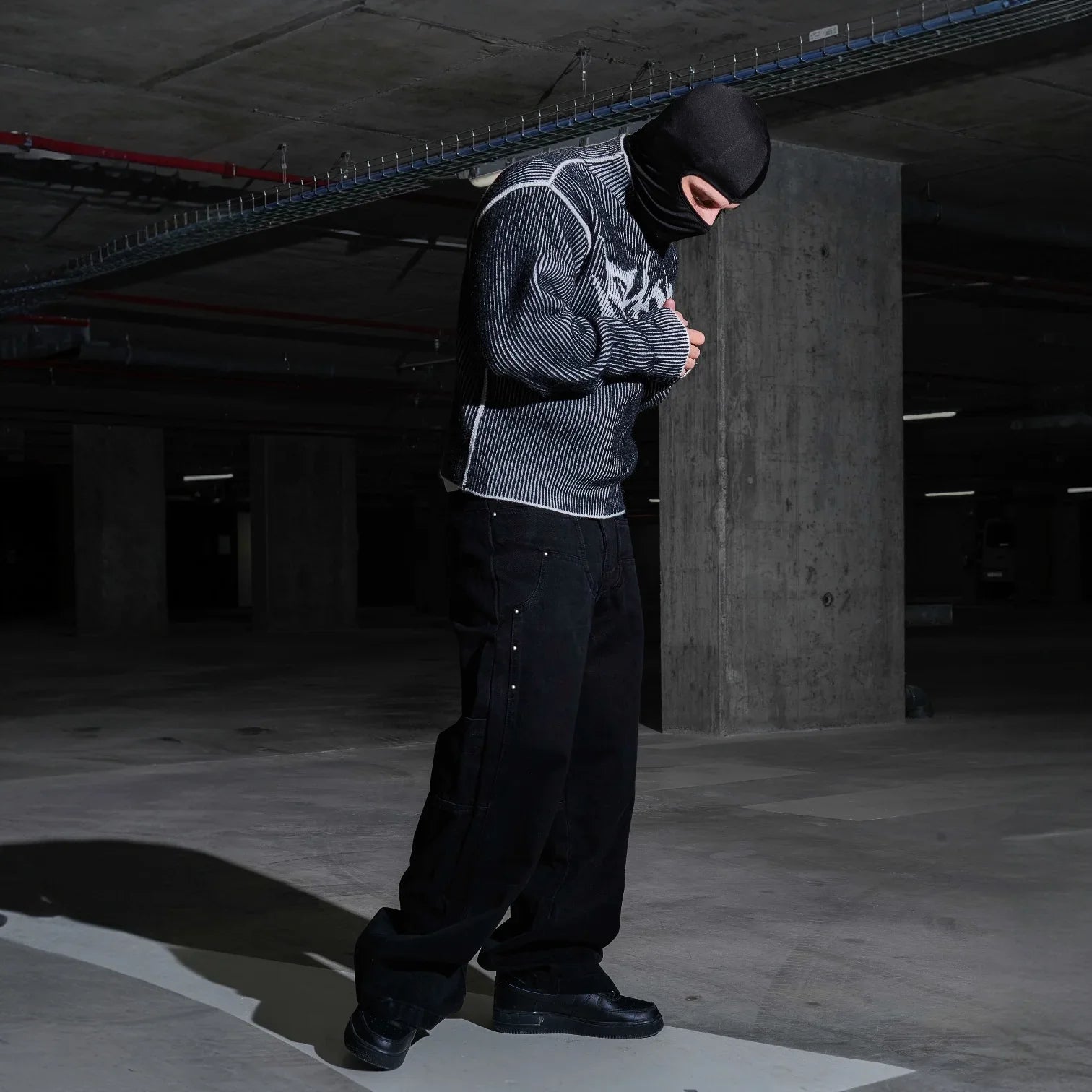 Black Rivet Baggy Jeans