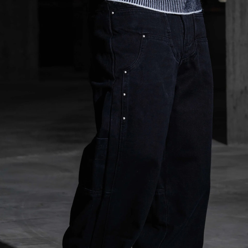 Black Rivet Baggy Jeans