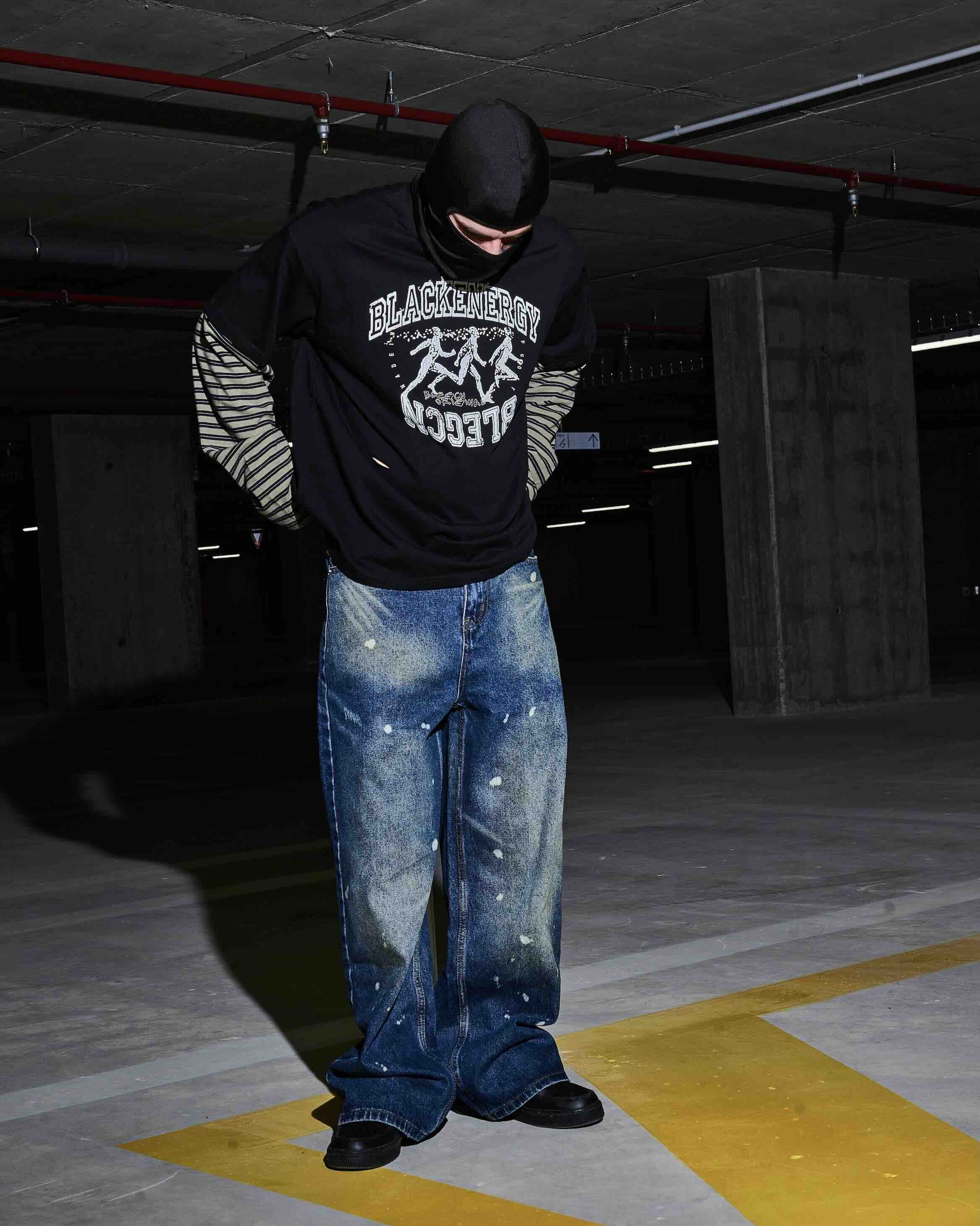 Blue Shot Baggy Jeans