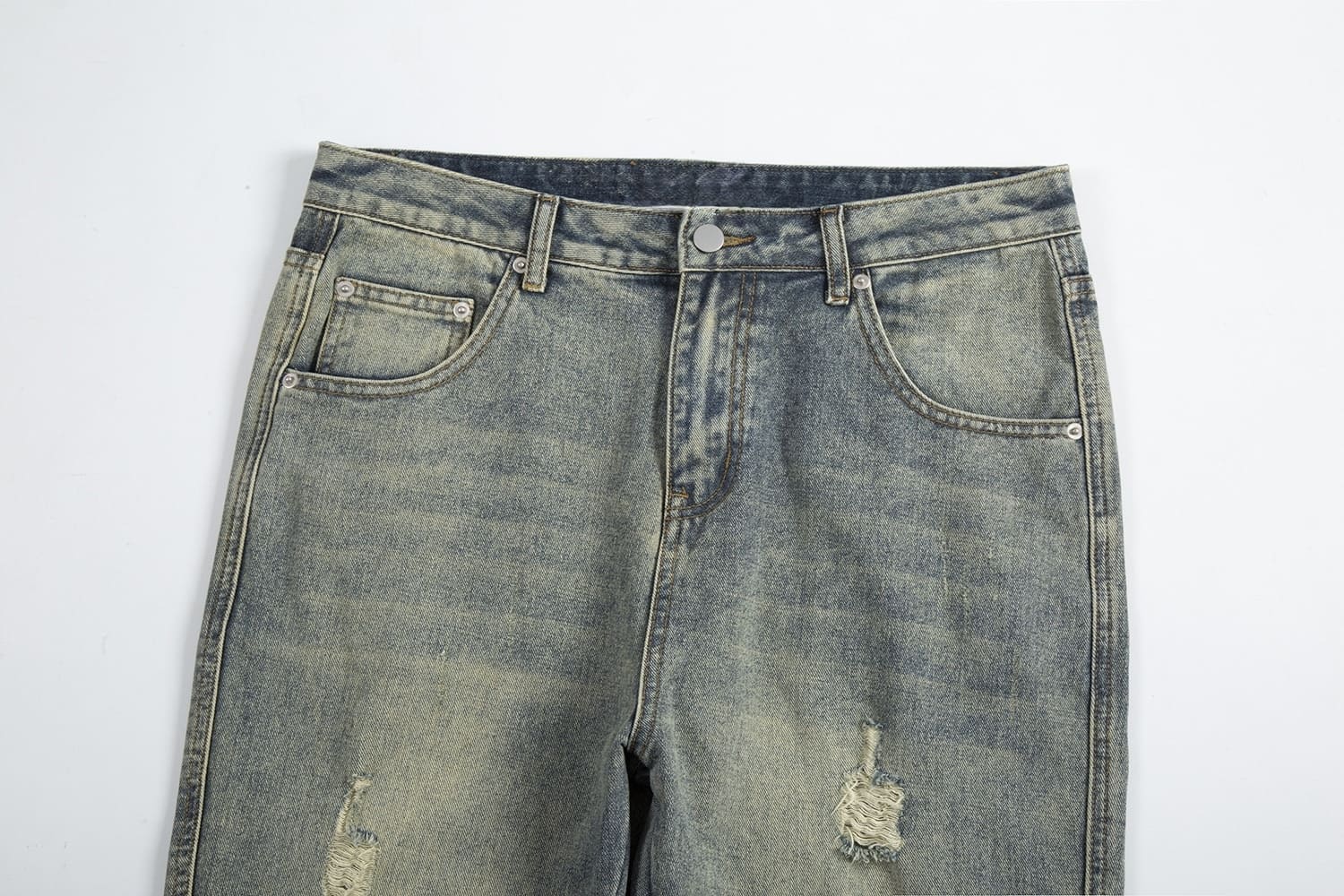 Button Flare Jeans