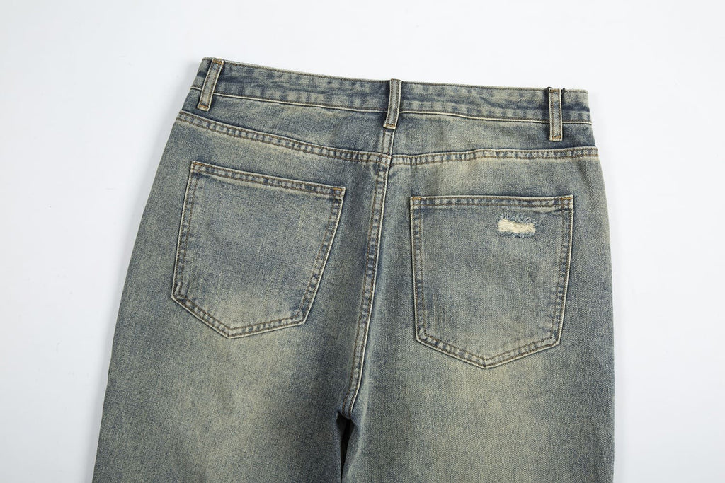 Button Flare Jeans