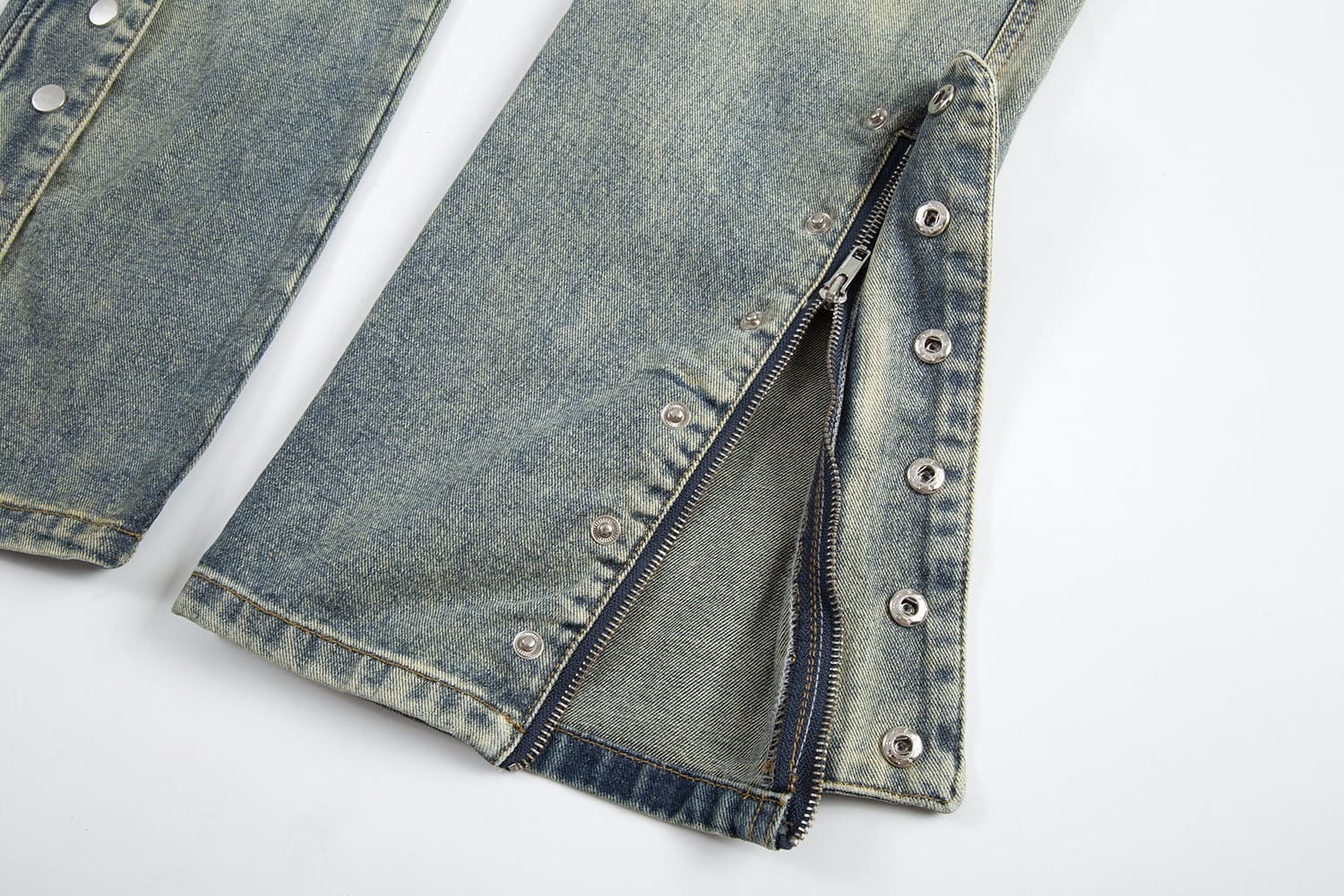 Button Flare Jeans