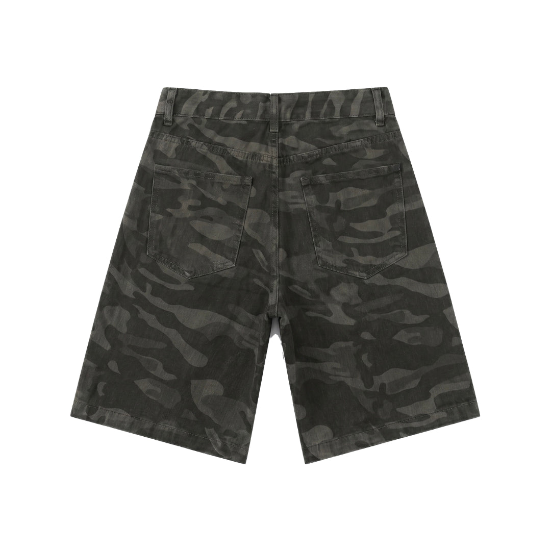 Dark Camo Shorts Jeans
