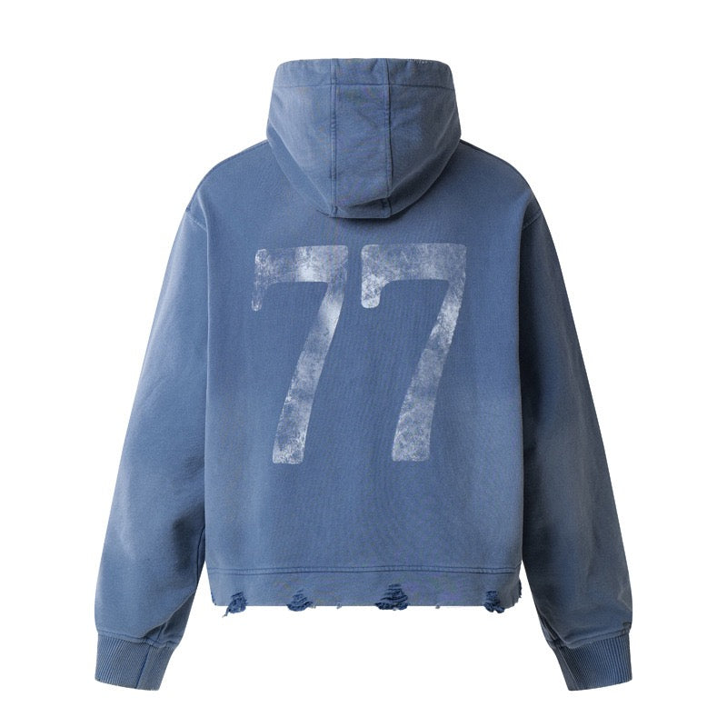 Double Seven Blue Hoodie