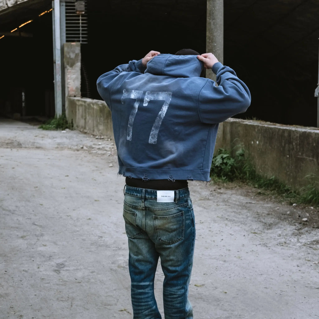 Double Seven Blue Hoodie