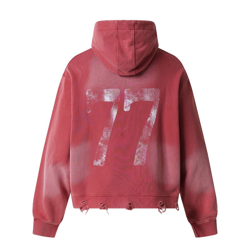 Double Seven Red Hoodie