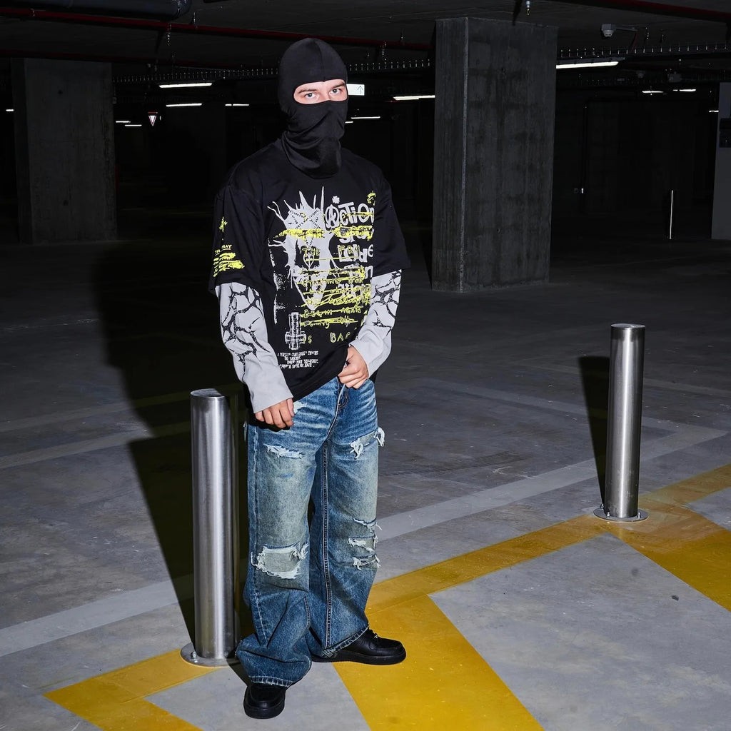 Fracture Baggy Jeans