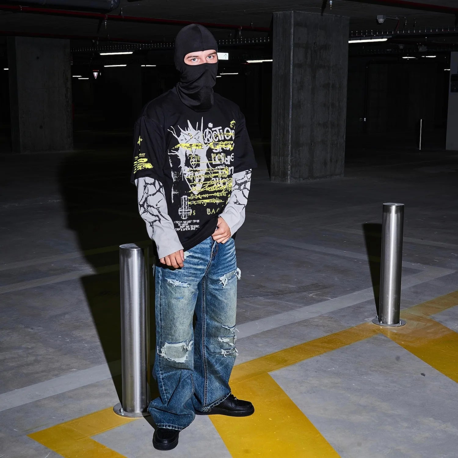 Fracture Baggy Jeans