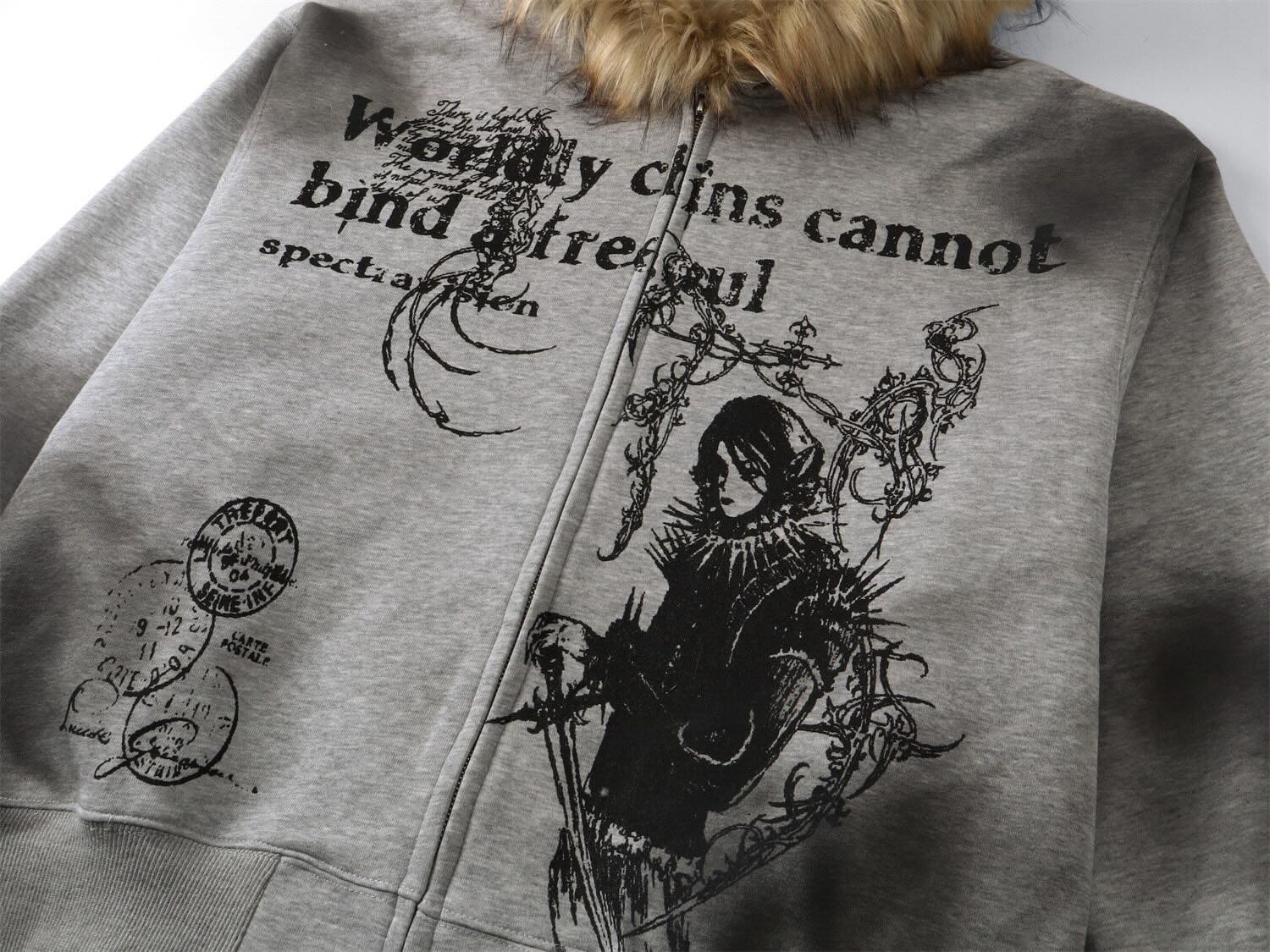 Grey Blades Hoodie