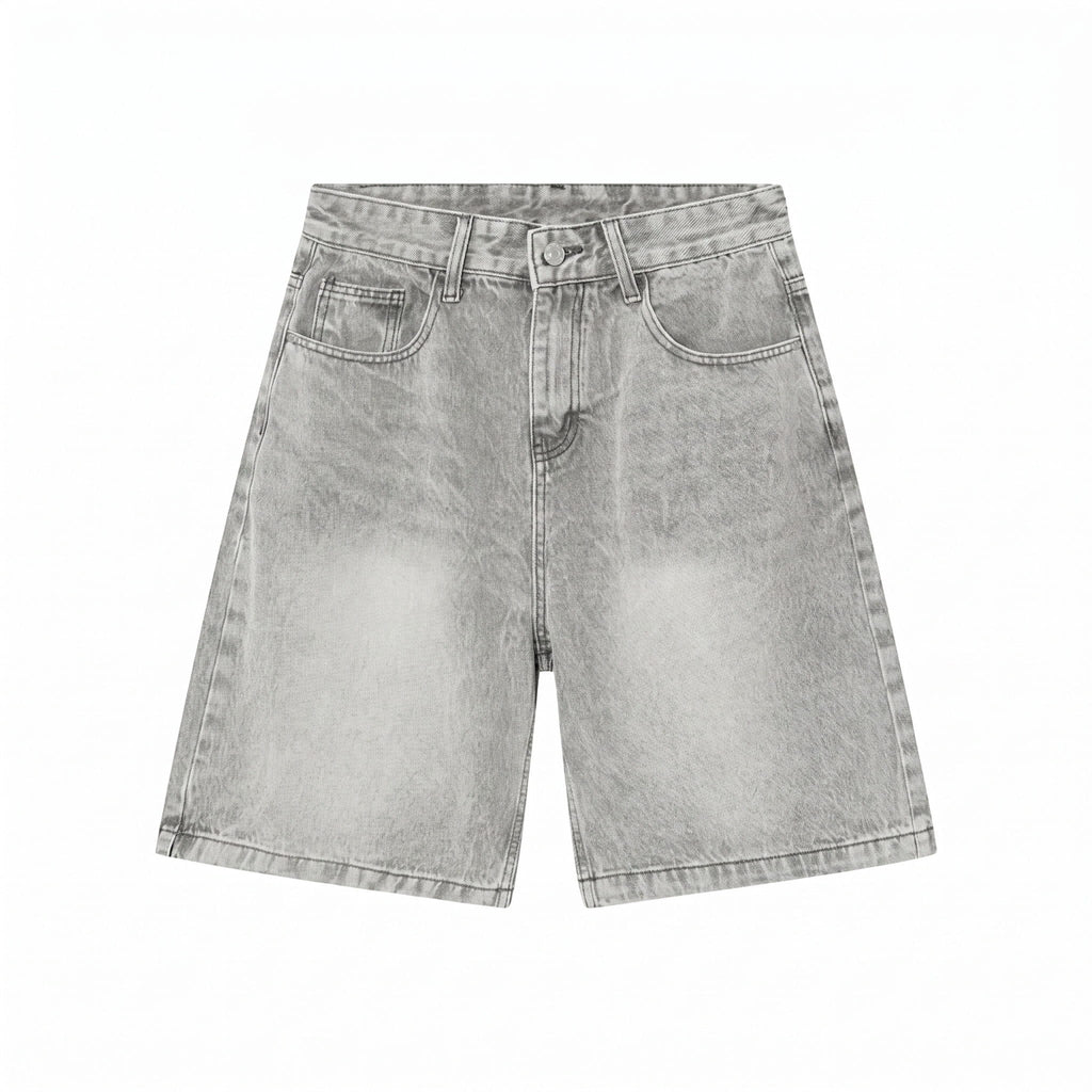 Grey Classic Shorts Jeans