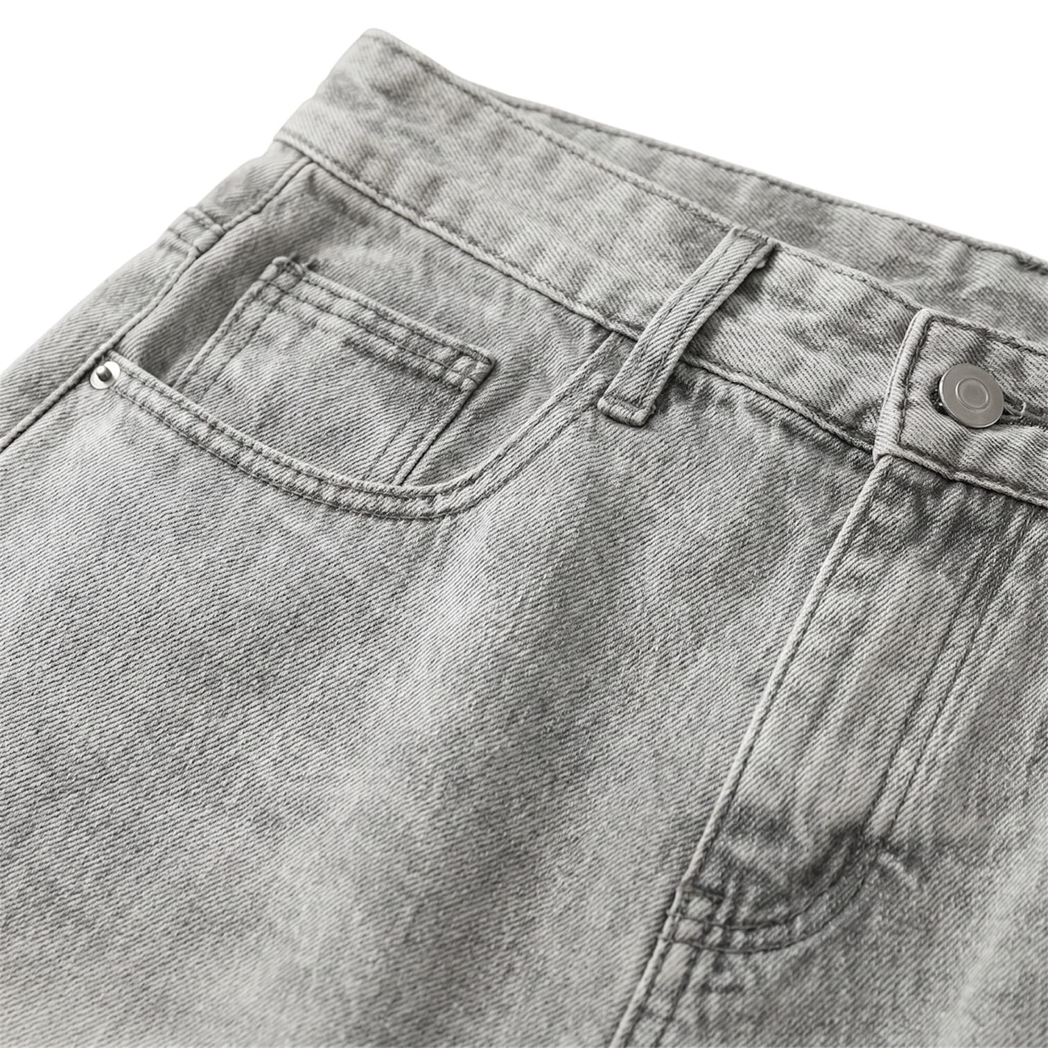 Grey Classic Shorts Jeans