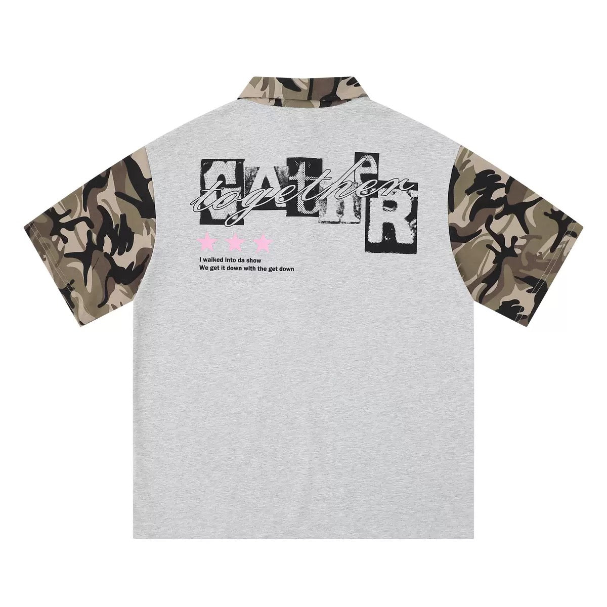 Grey Camo Polo