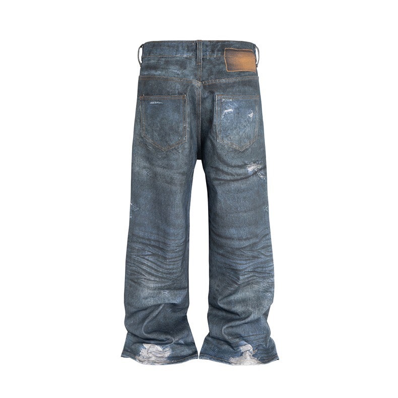 Illusion Ripped Baggy Jeans