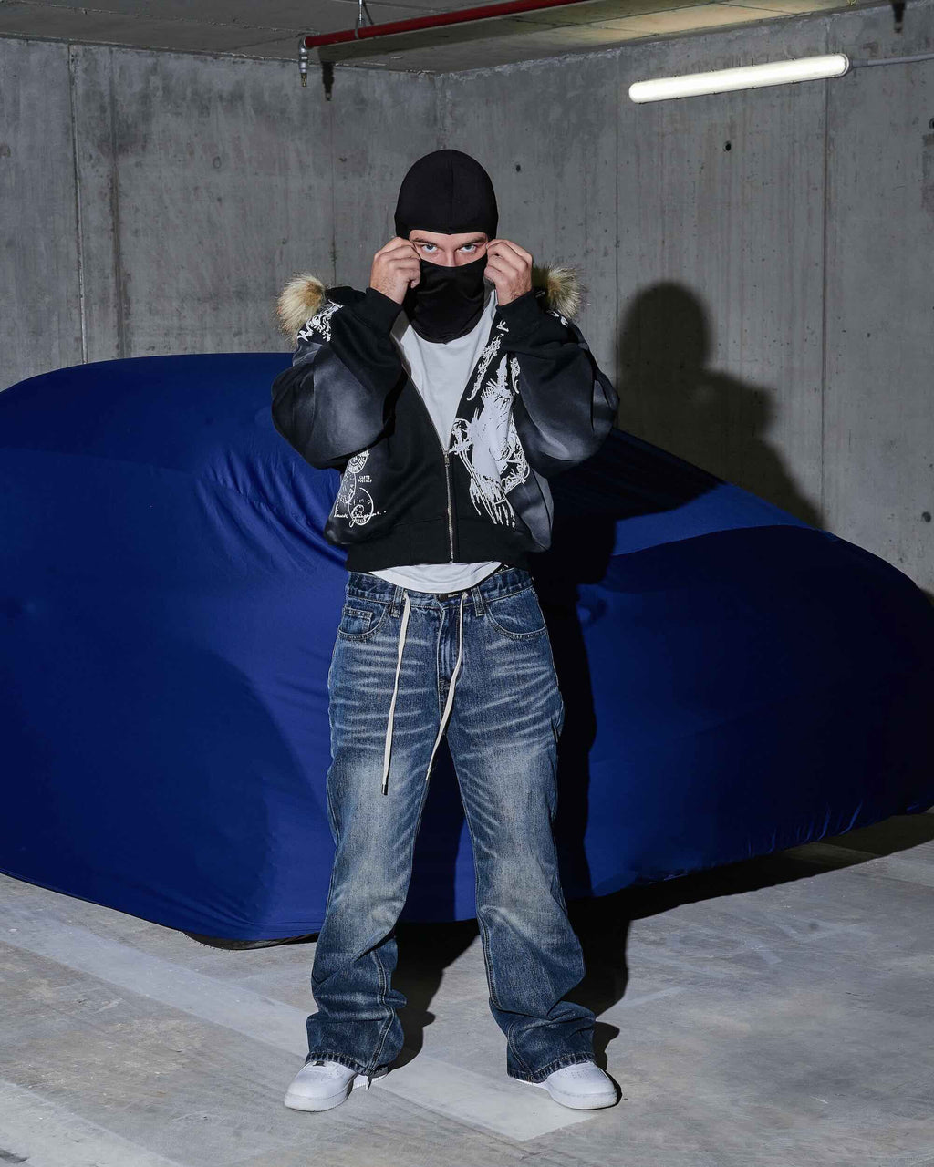 Laced Baggy Jeans