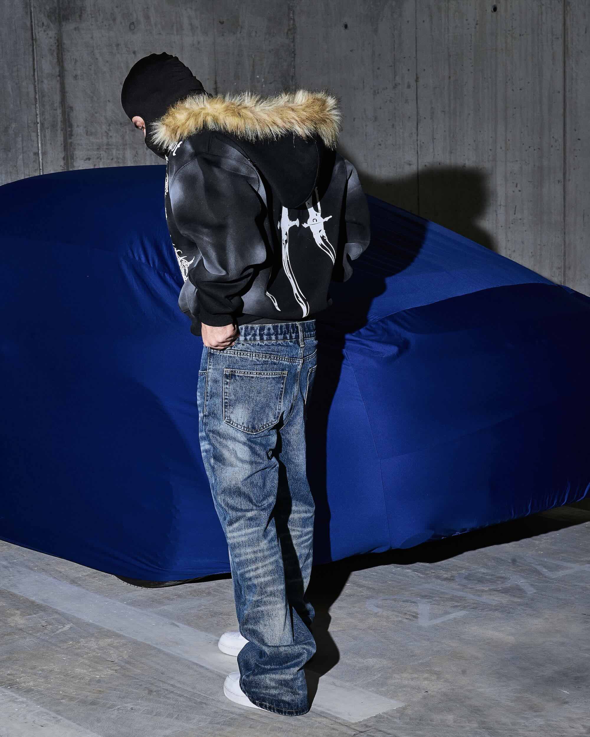 Laced Baggy Jeans