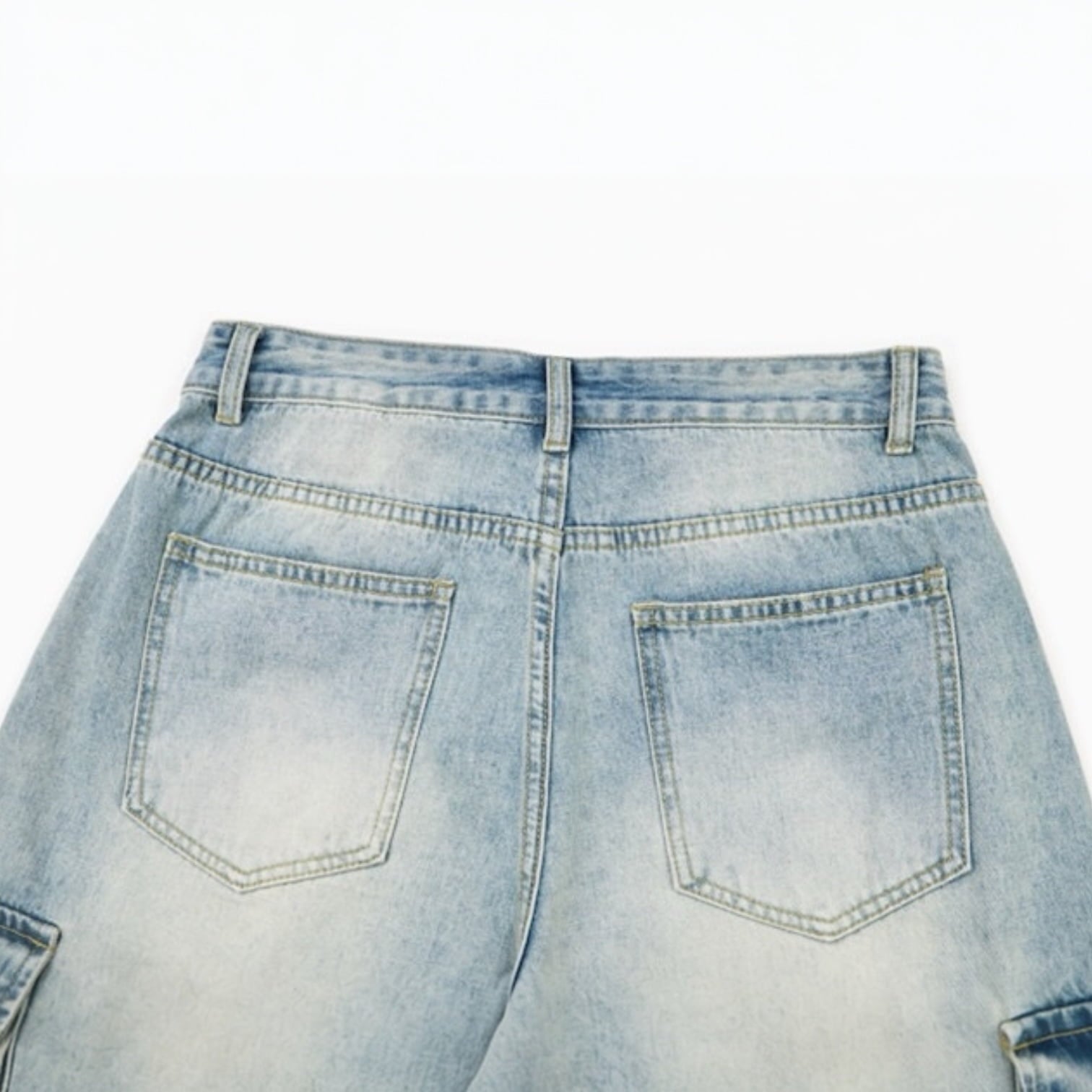 Blue Pockets Shorts Jeans