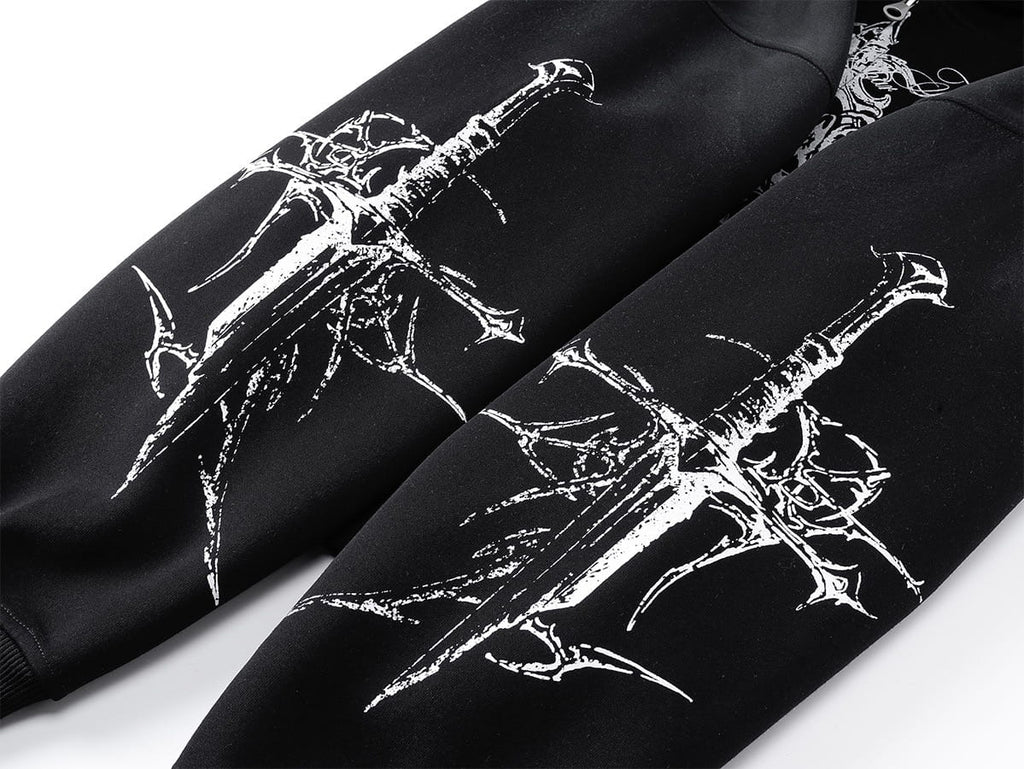 Swords Black Hoodie