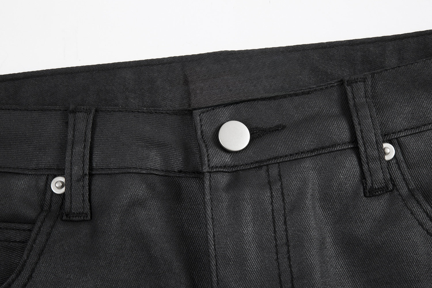Waxed Flare Jeans