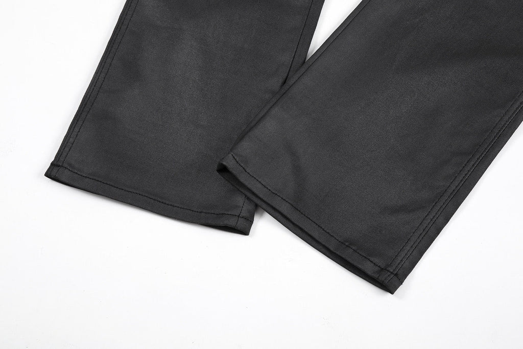 Waxed Flare Jeans