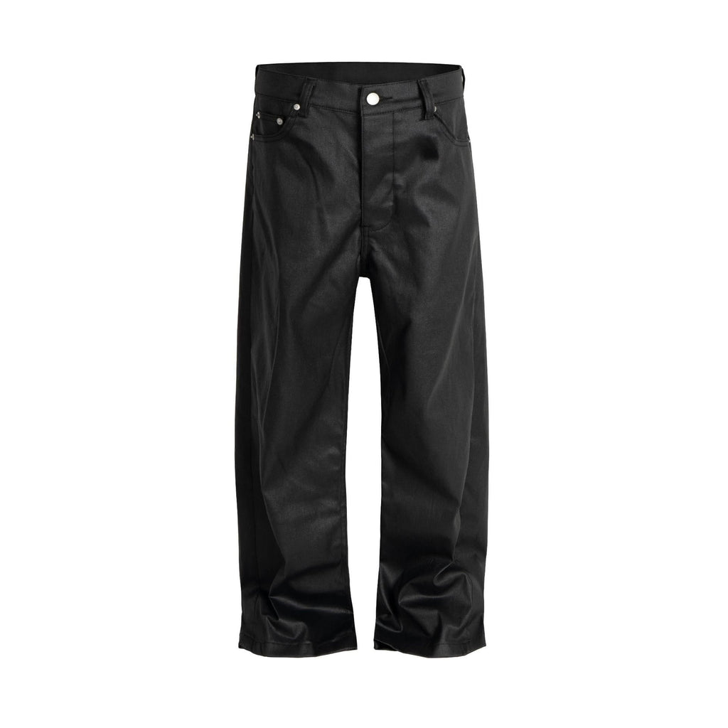 Waxed Baggy Jeans