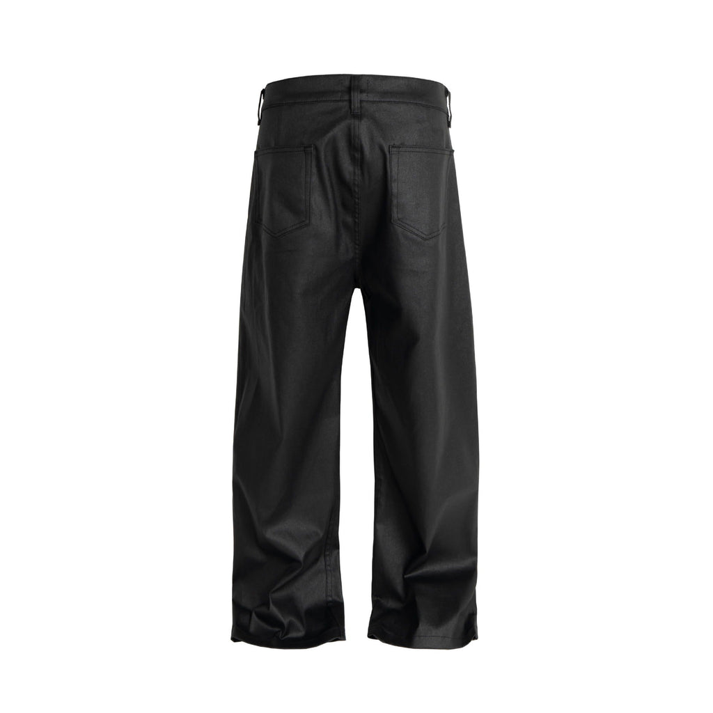Waxed Baggy Jeans