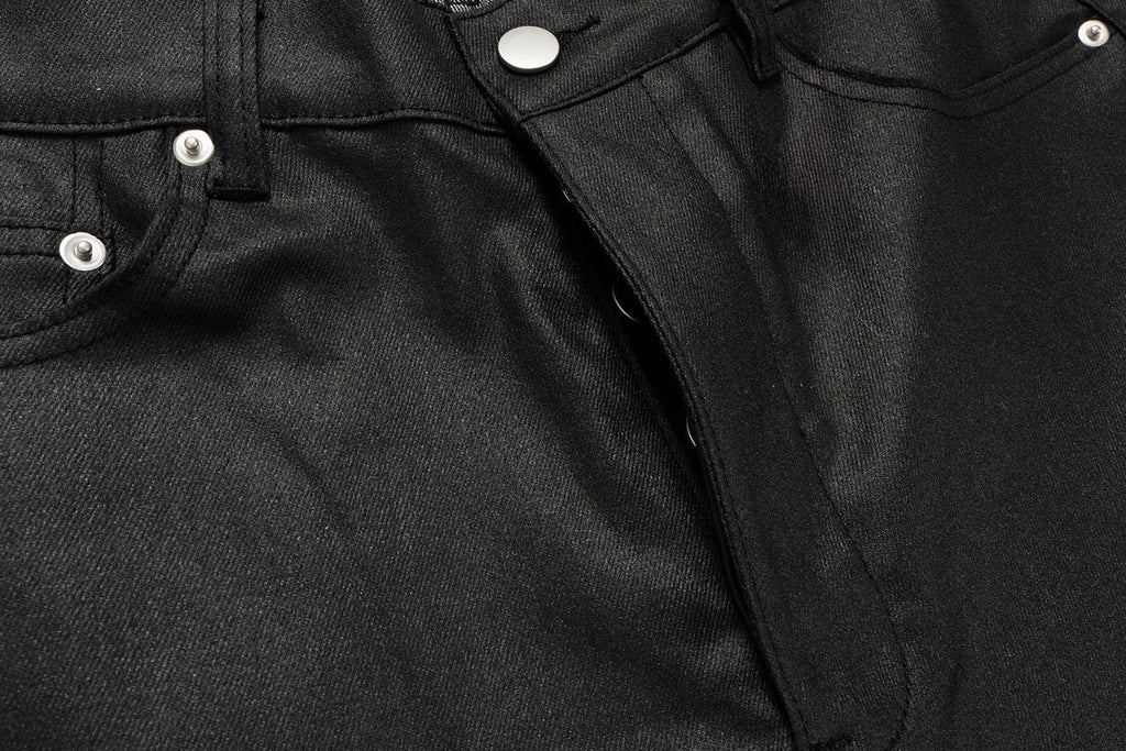 Waxed Baggy Jeans