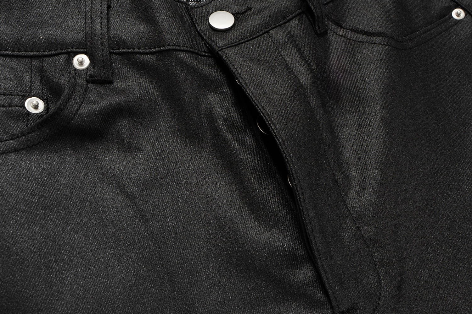 Waxed Baggy Jeans