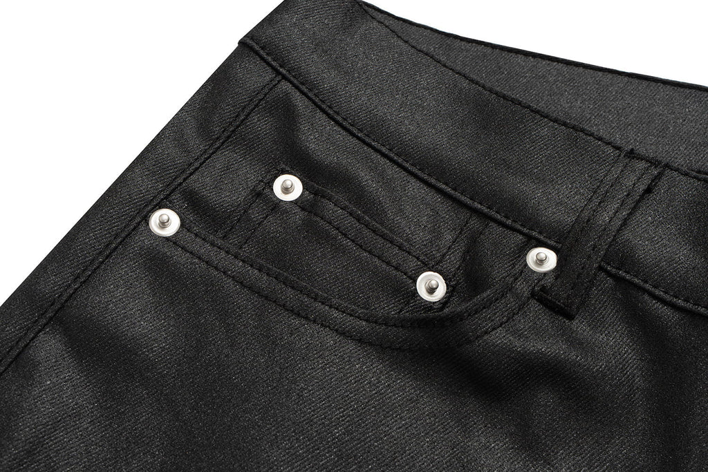 Waxed Baggy Jeans