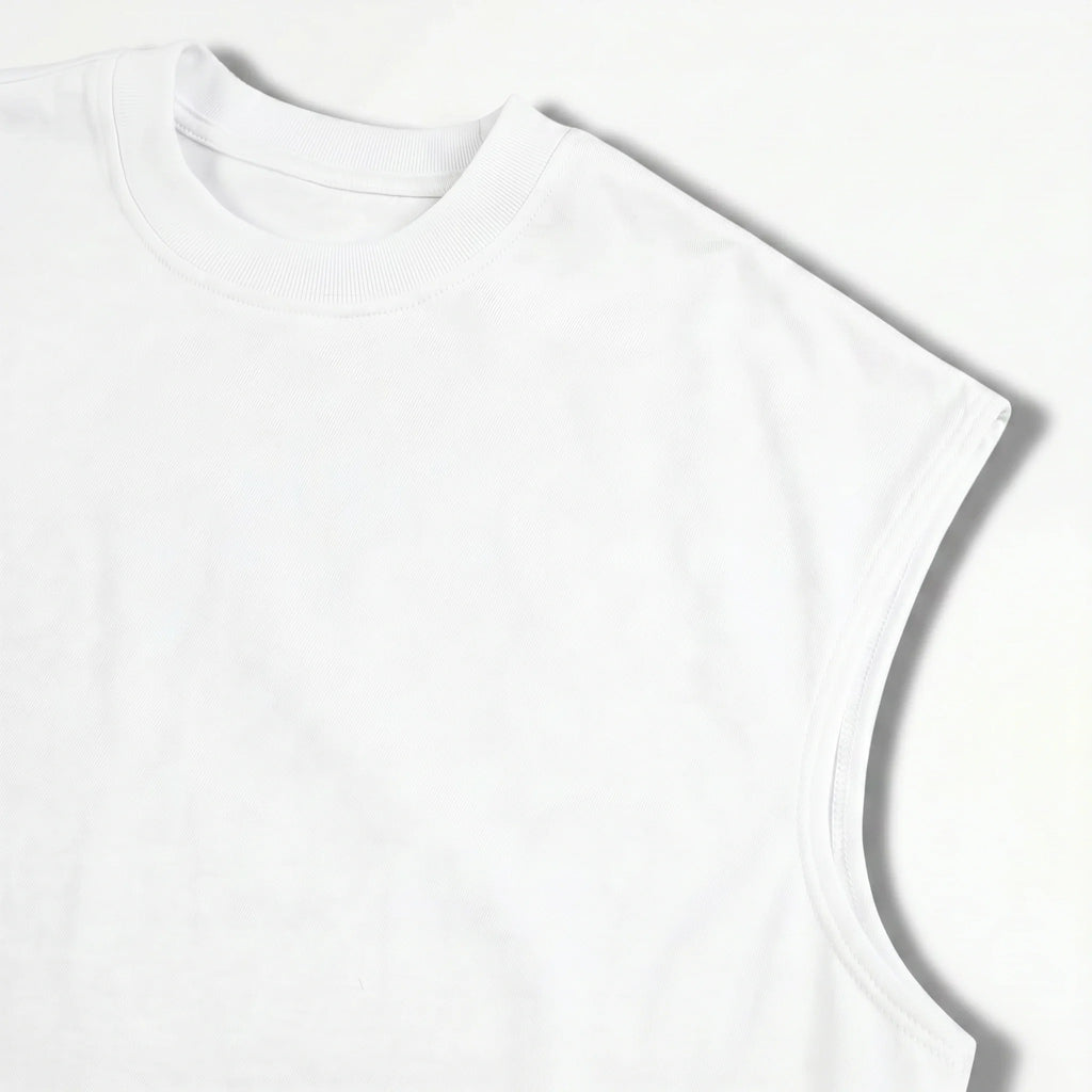 White Boxy Fit Tank Top