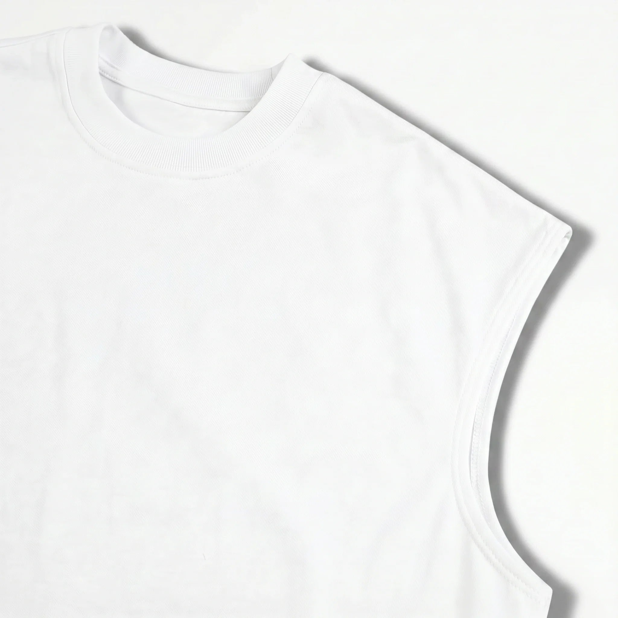 White Boxy Fit Tank Top