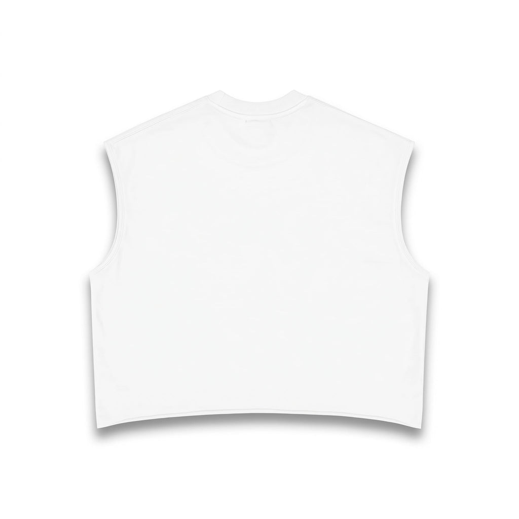 White Boxy Fit Tank Top