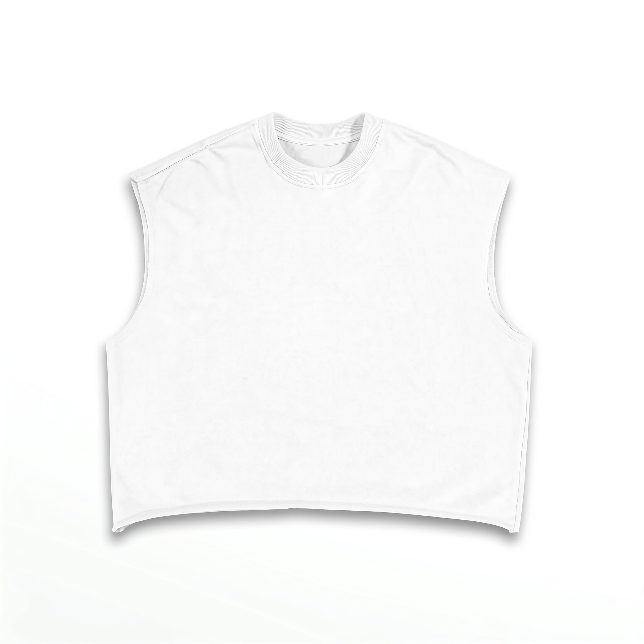 White Boxy Fit Tank Top