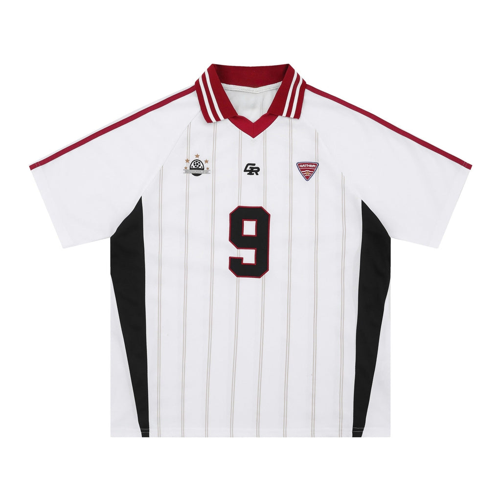 White Soccer Player Jersey