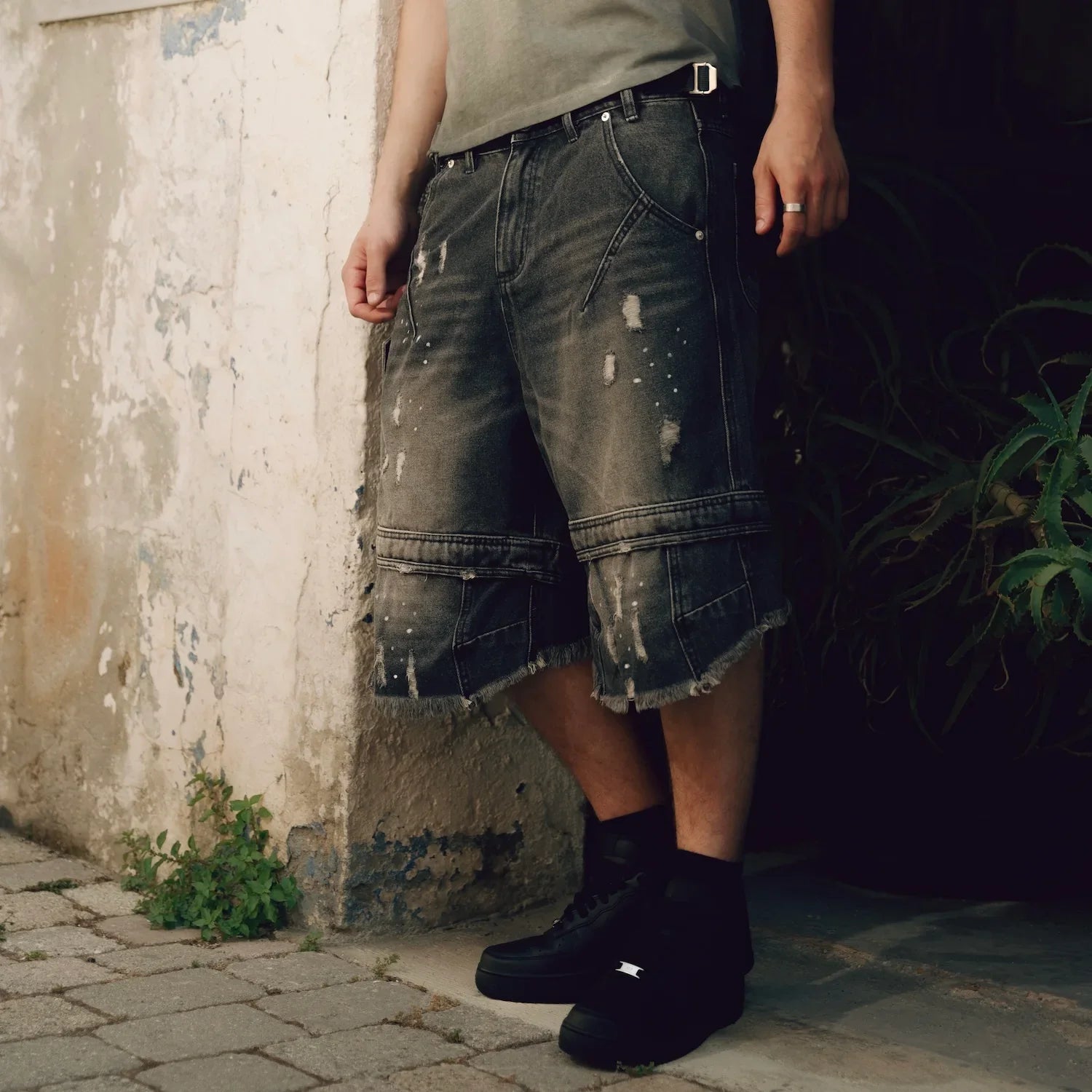 Fragment Black Shorts Jeans