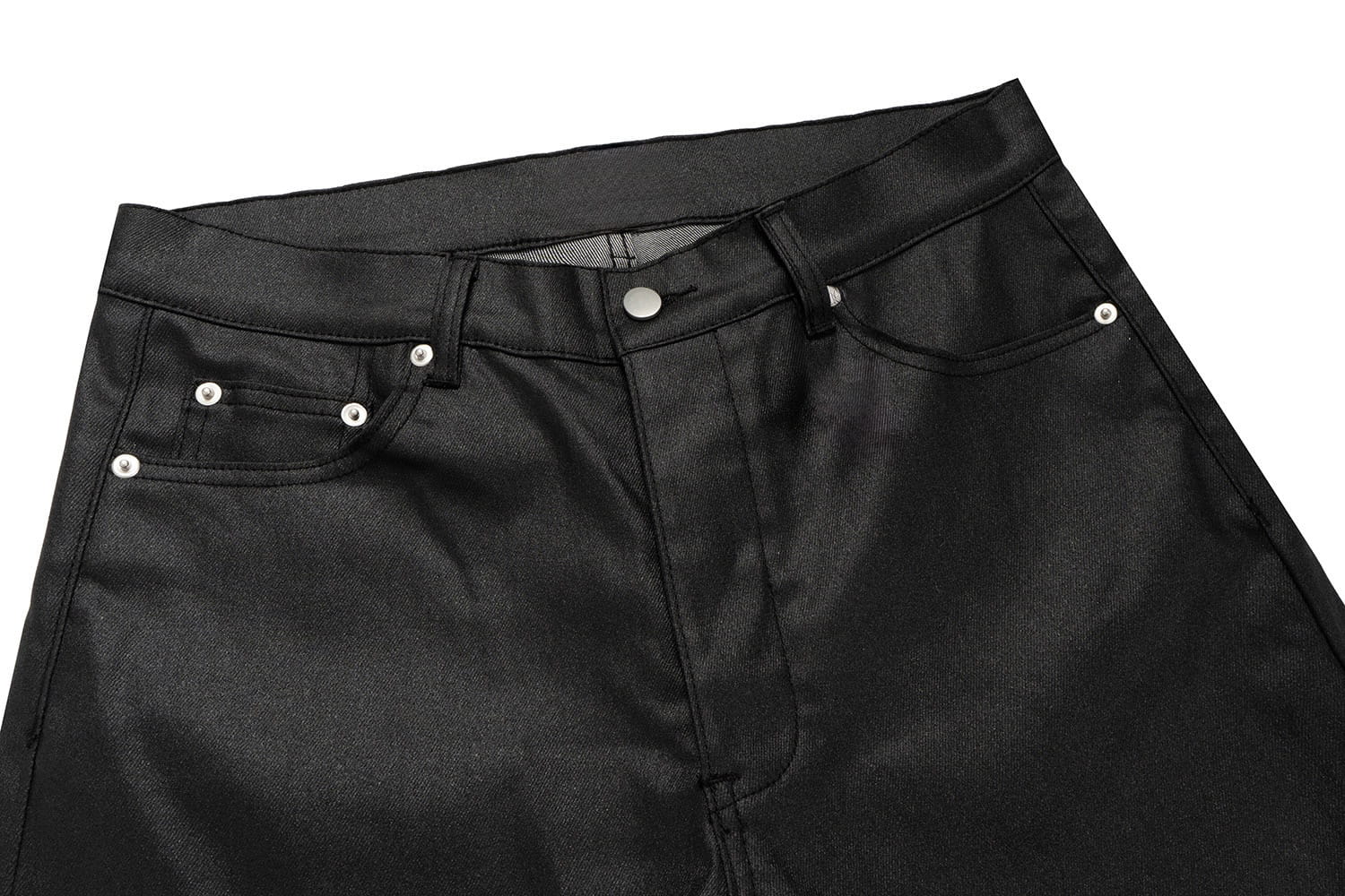 Waxed Baggy Jeans