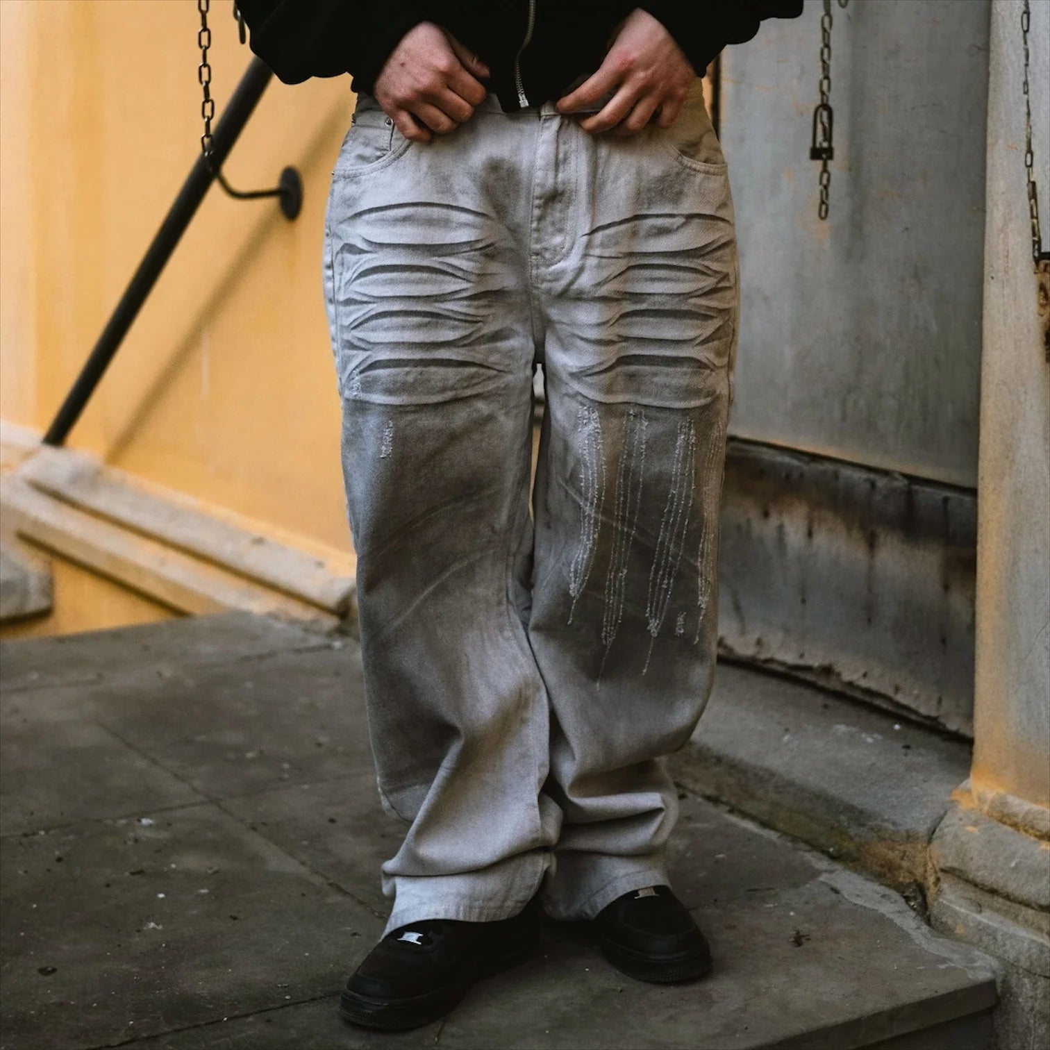 White Ash Baggy Jeans