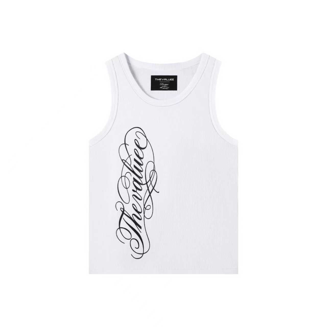 White Block Tank Top