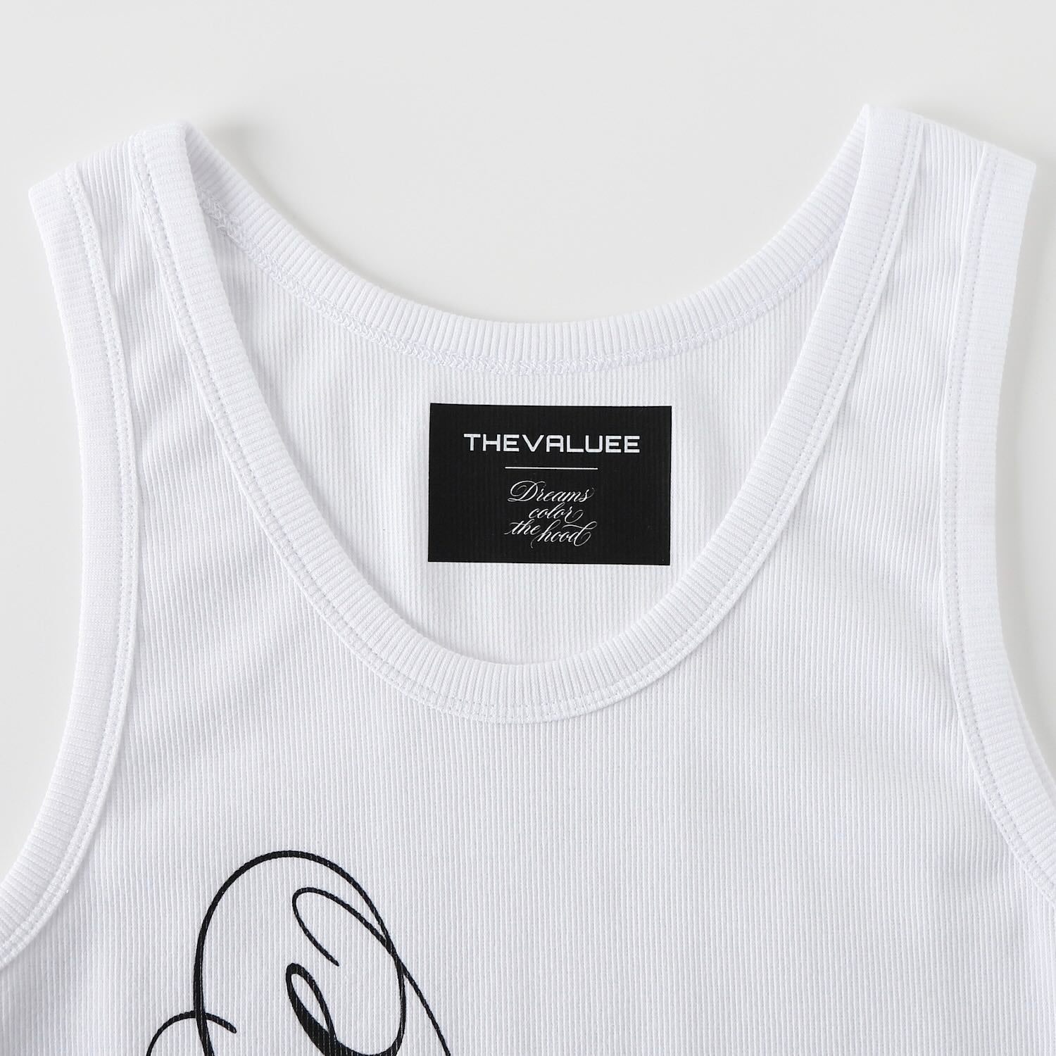 White Block Tank Top