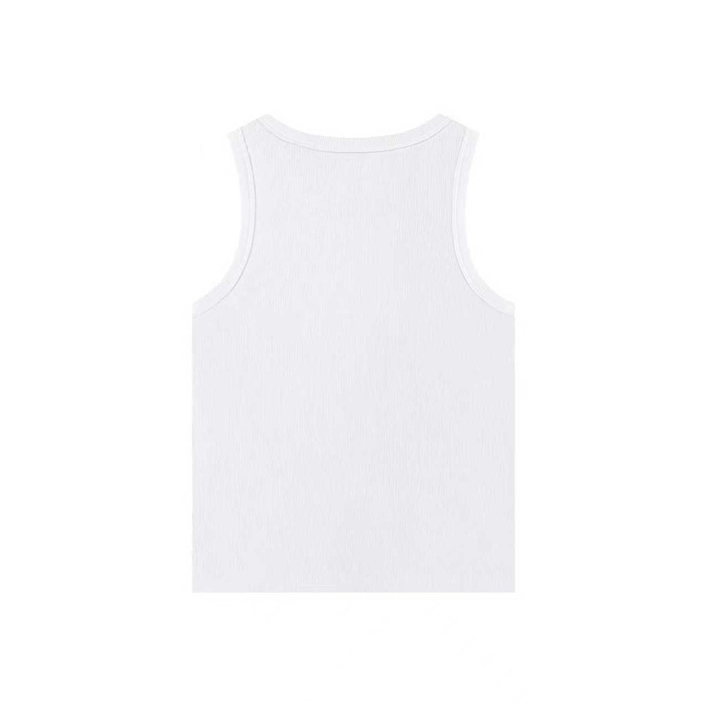 White Block Tank Top
